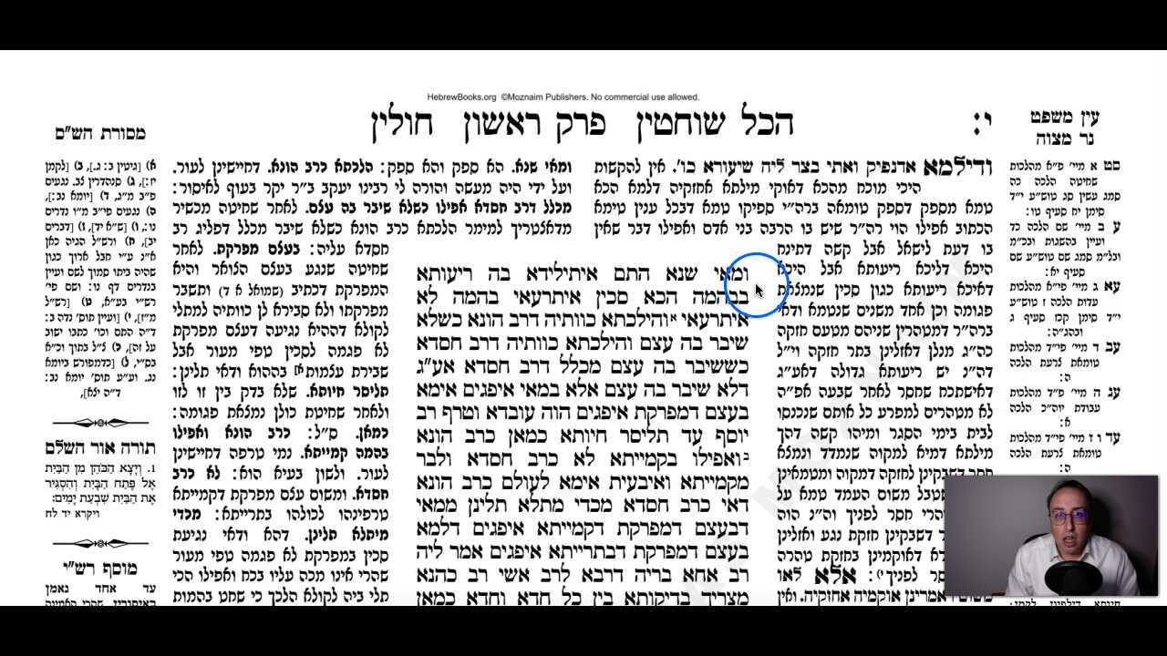 Chullin Daf 10b Daf Yomi Gemara (Talmud) Meseches Chullin Mesechet Chulin Masechet Hullin