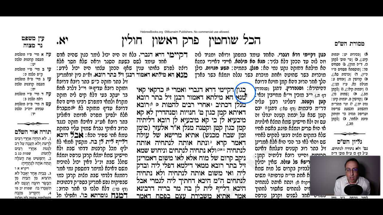 Chullin Daf 11a Daf Yomi Gemara (Talmud) Meseches Chullin Mesechet Chulin Masechet Hullin