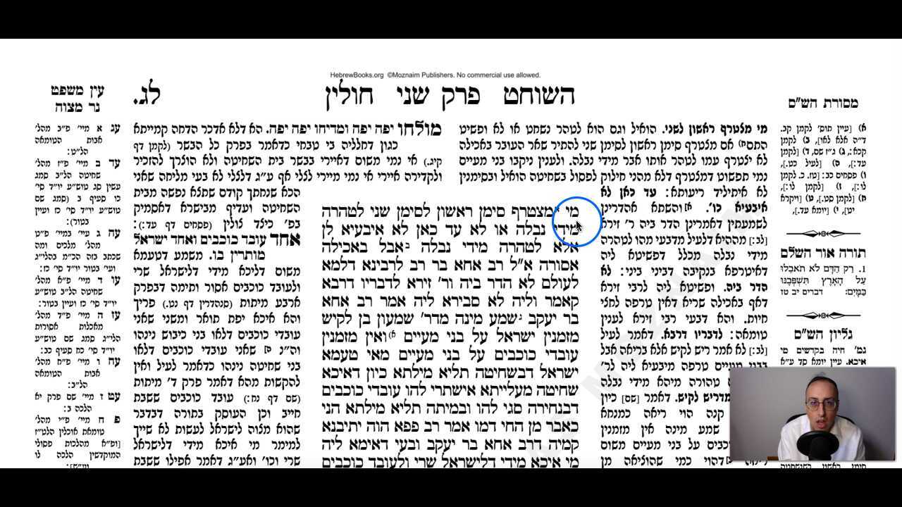 Chullin Daf 33a Daf Yomi Gemara (Talmud) Meseches Chullin Mesechet Chulin Masechet Hullin