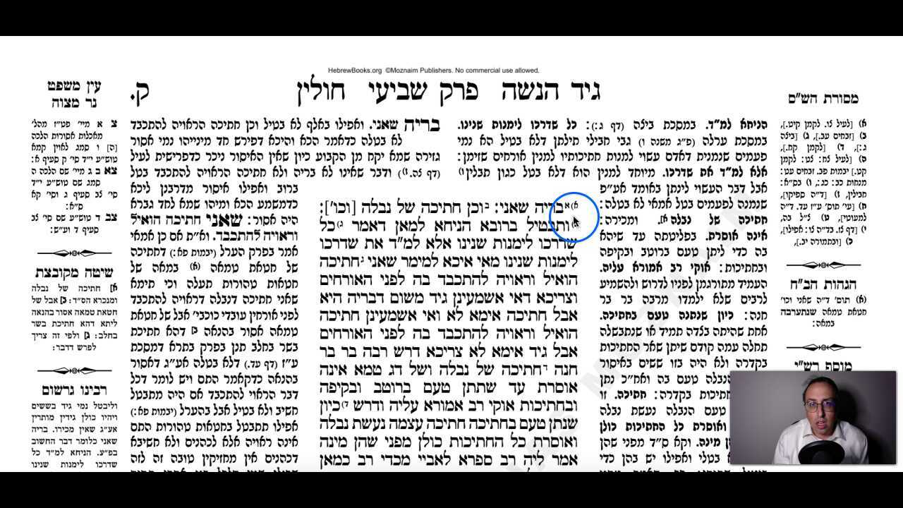 Chullin Daf 100a Daf Yomi Gemara (Talmud) Meseches Chullin M