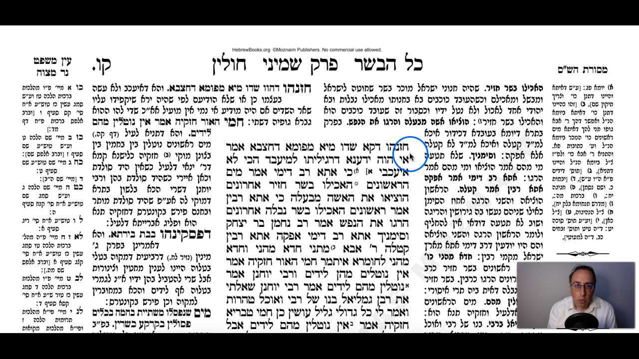 Chullin Daf 106a Daf Yomi Gemara (Talmud) Meseches Chullin M