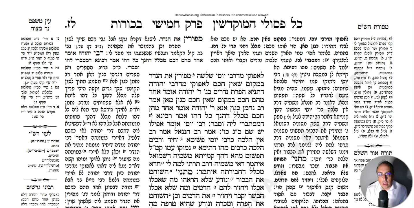 Bechoros Daf 37a Daf Yomi Gemara (Talmud) Meseches Bechoros Mesechet Bechorot Masechet Behorot