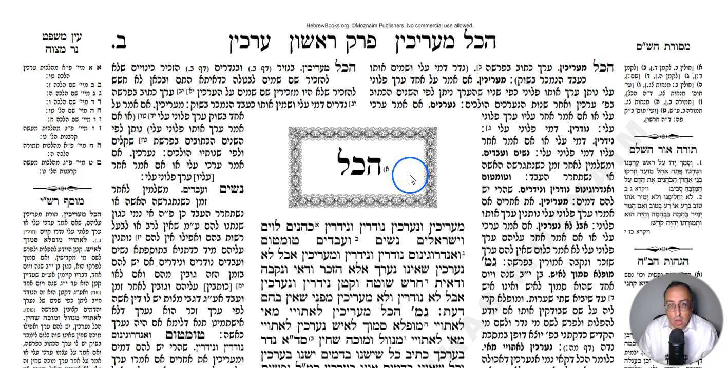 Arachin Daf 2a Daf Yomi Gemara (Talmud) Meseches Erchin Mesechet Arachin Masechet Arakhin
