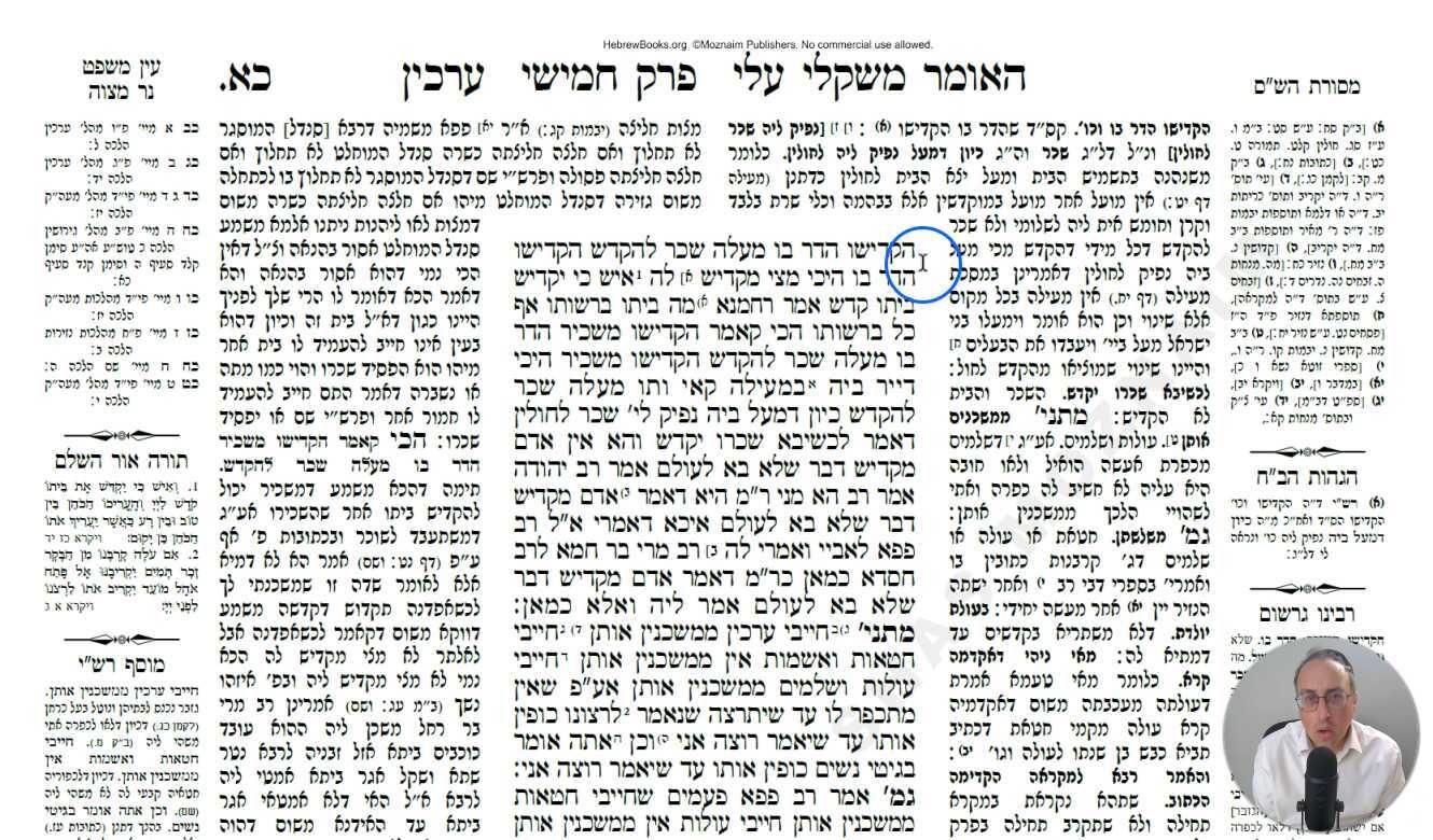 Arachin Daf 21a Daf Yomi Gemara (Talmud) Meseches Erchin Mesechet Arachin Masechet Arakhin