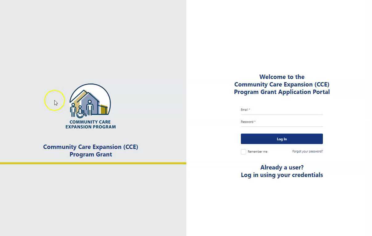 CCE Program Portal Webinar Login and Dashboard Features