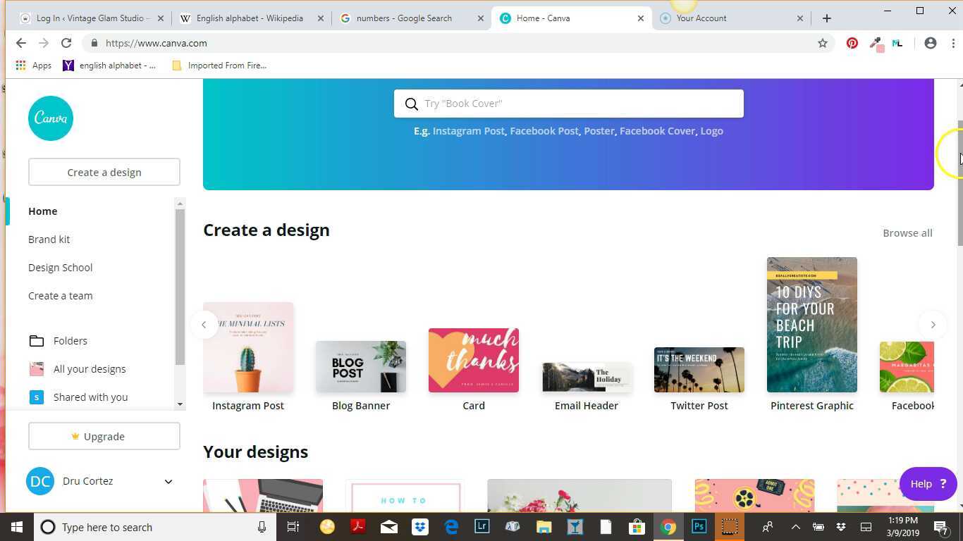 Canva Design Interface