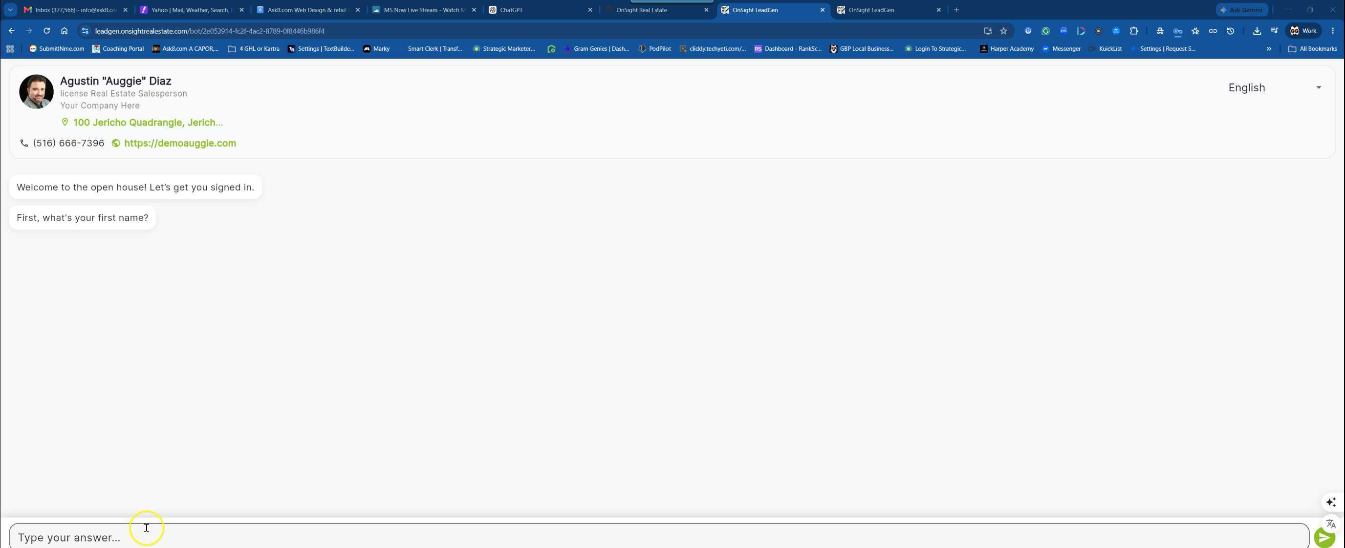 Showing E-Sign Placement in Property Host