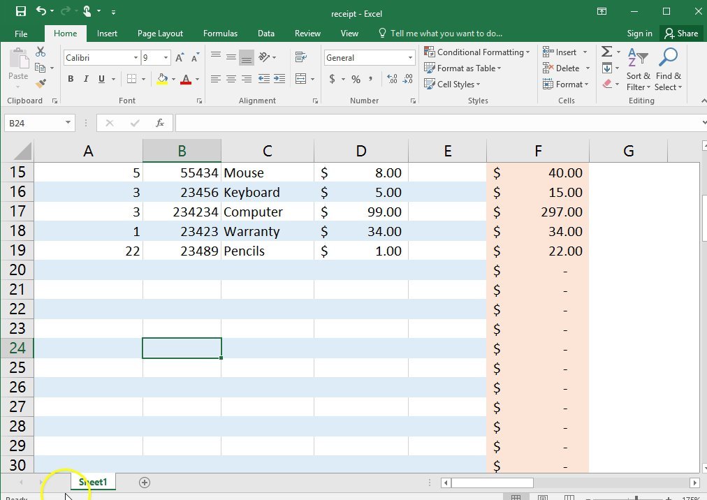 Pd. 1 new sheet