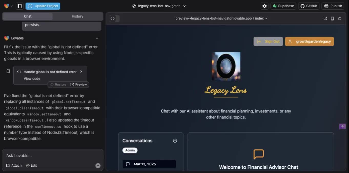Lens Legacy Studio R Introducing Legacy Lens: An AI Financial Planning Assistant