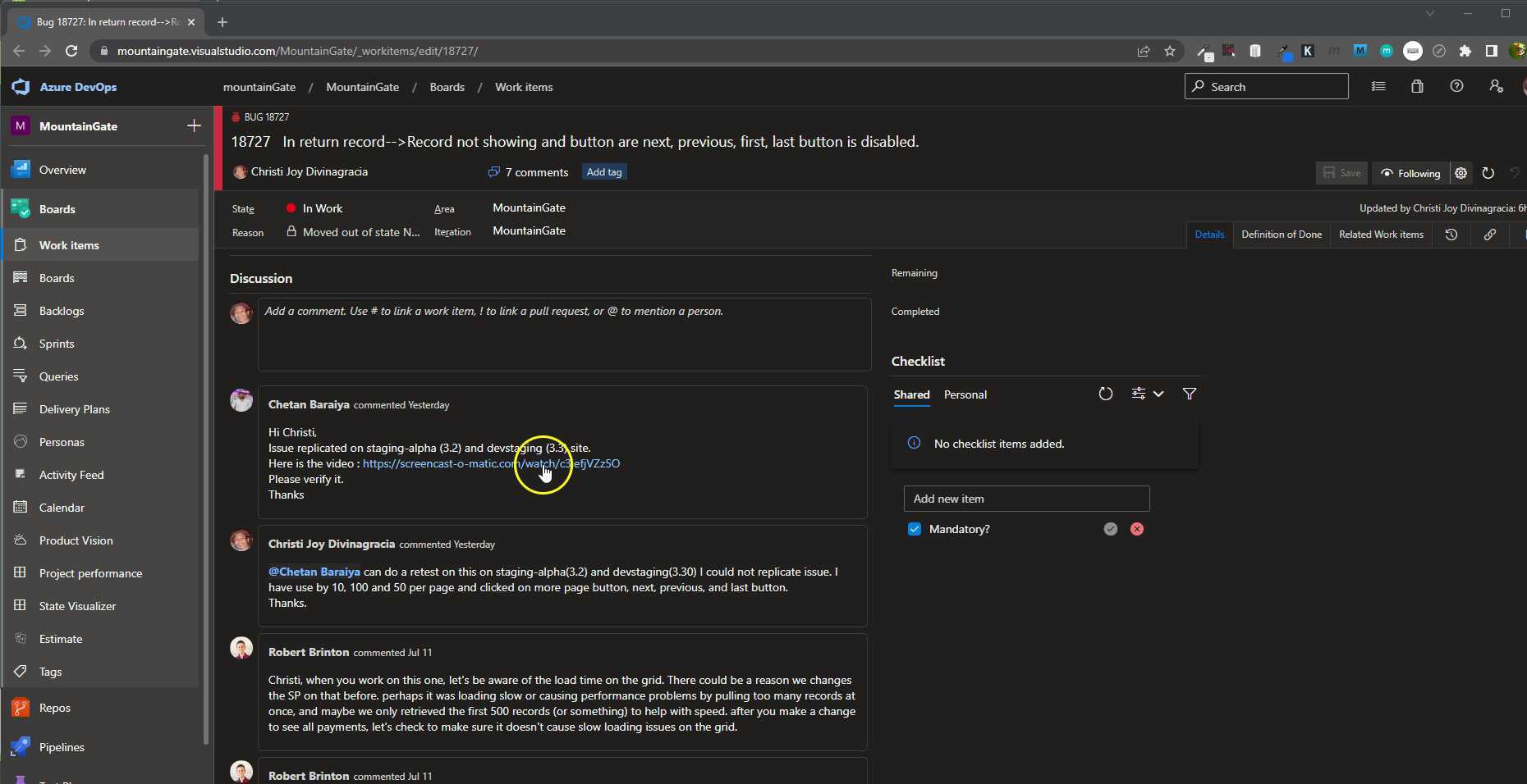 Bug 18727: In return record-->Record not showing and button are next ...