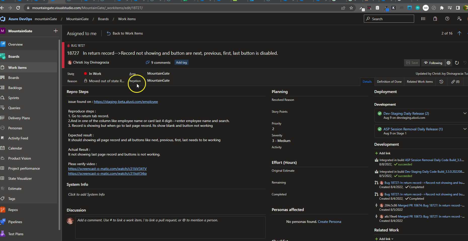 Bug 18727: In return record-->Record not showing and button are next ...