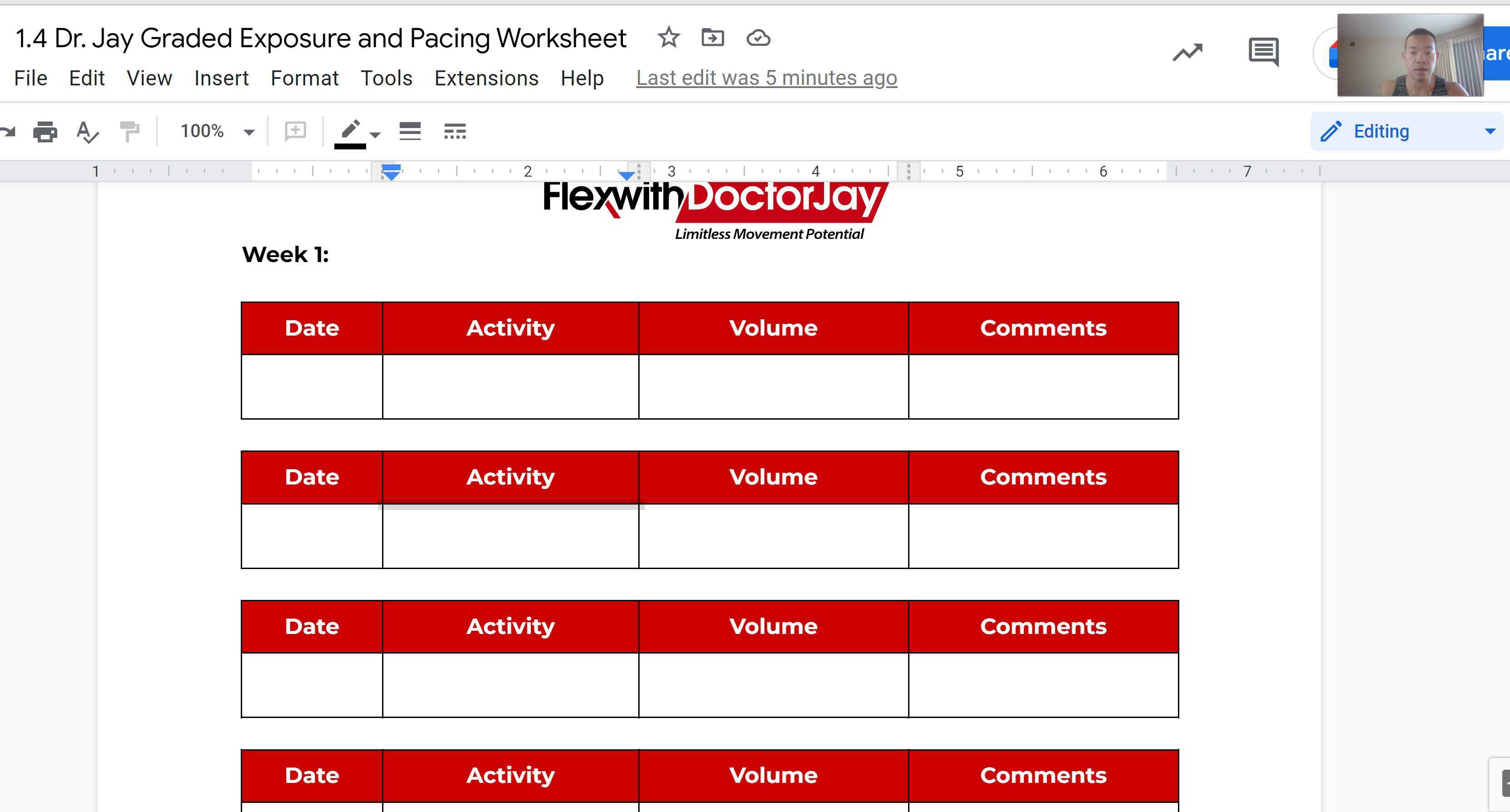 1.4 Graded Exposure And Pacing Worksheet
