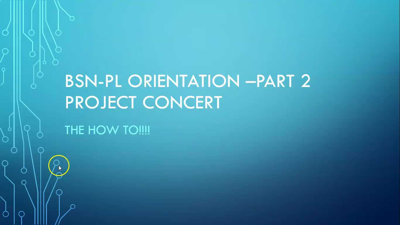 Aspen University Orientation Part 2 Project Concert