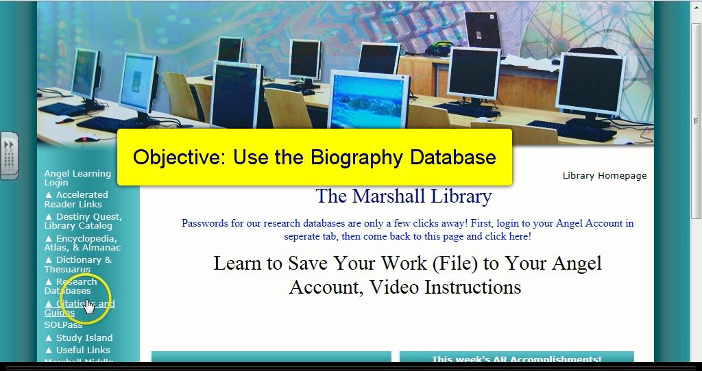 How to use the Gale Biography Database, Bio Cube Day One,