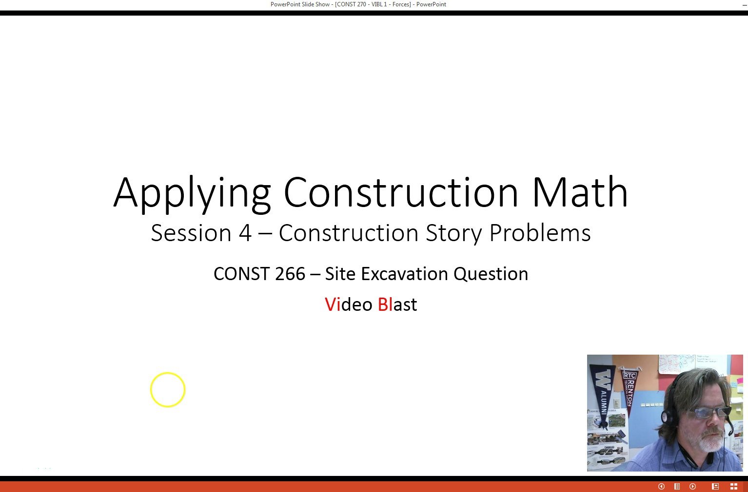 CONST 266 Construction Math Excavation