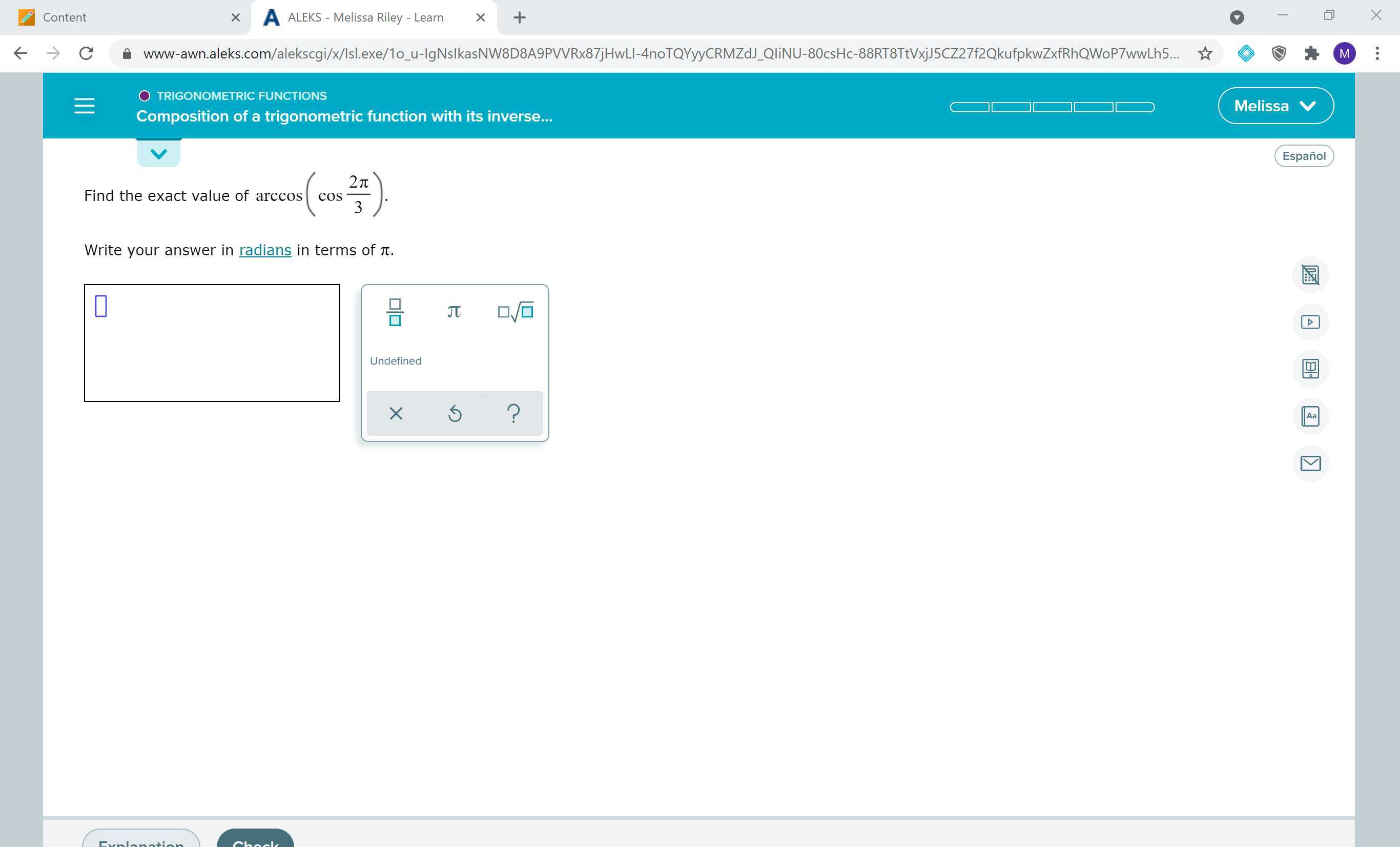 4.7 Compositions of a trig function with its inverse trig function ...