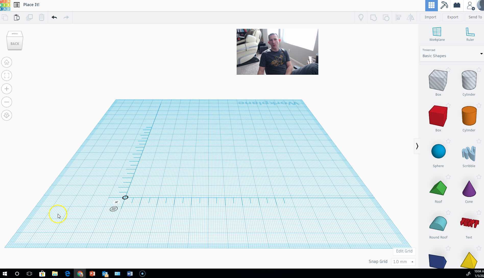 Tinkercad Lesson 5 Workplane Tool