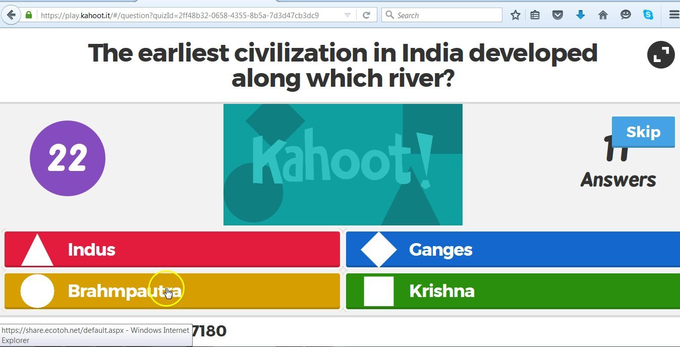 Ancient India Kahoot Quiz
