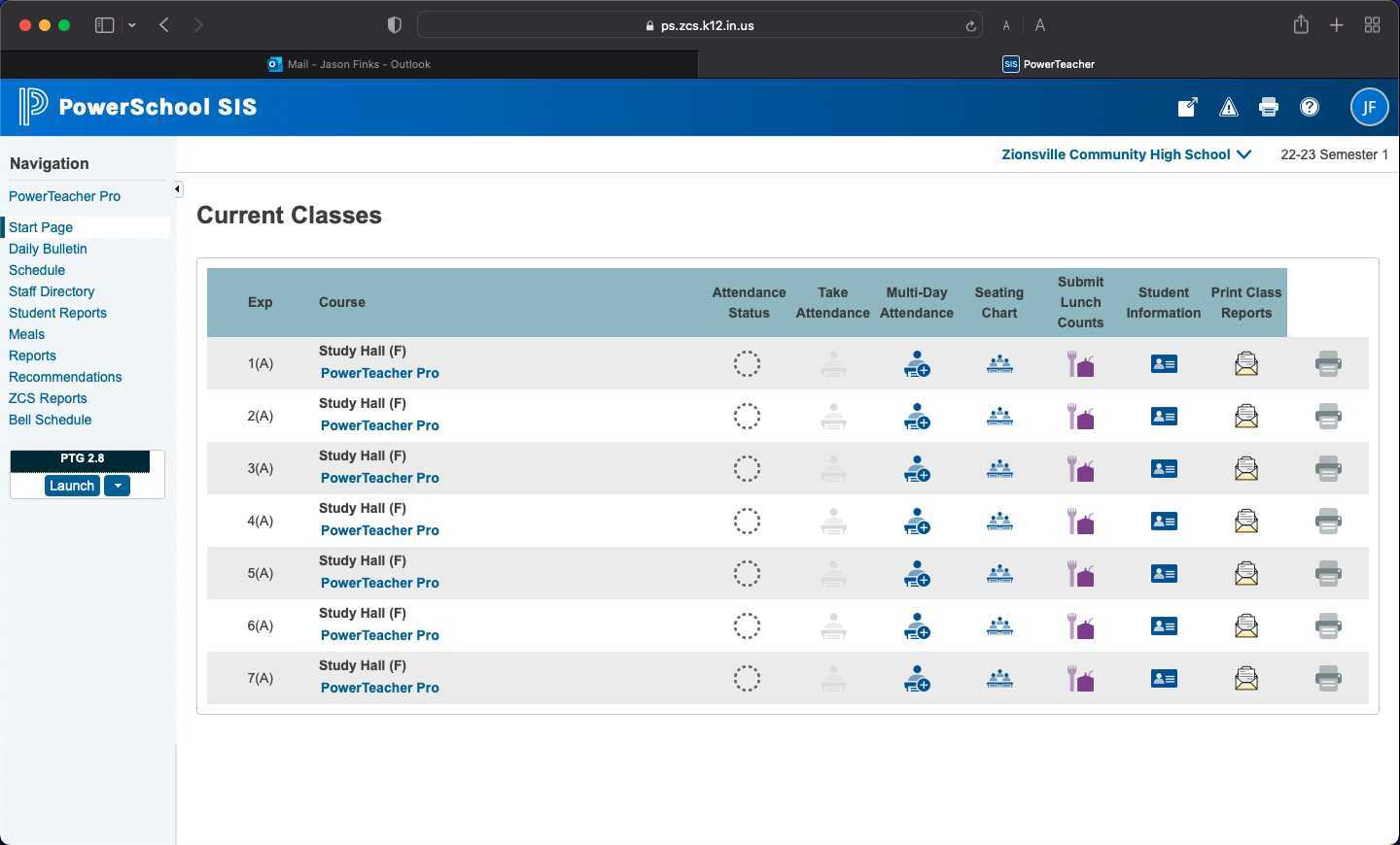 Log into Frontline, Outlook, PowerTeacher, etc.