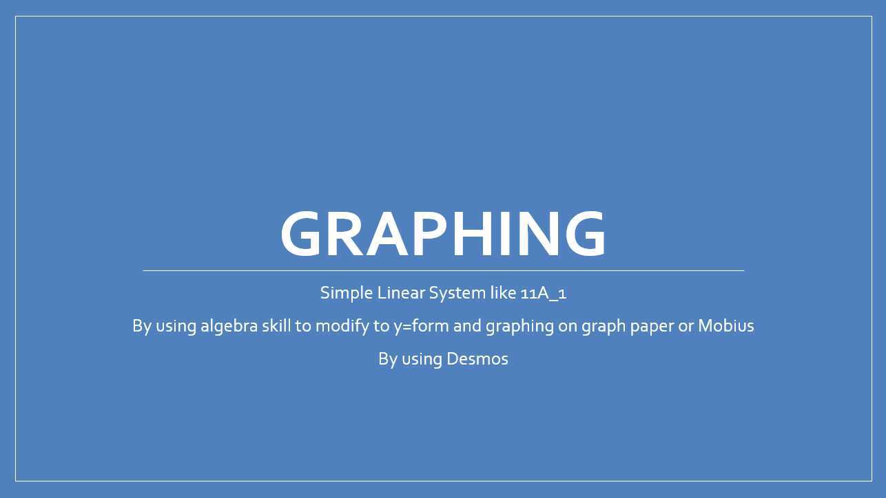 11A 1 Graphing Simple Linear System Sp 23 11a 1 graphing simple linear system sp 23