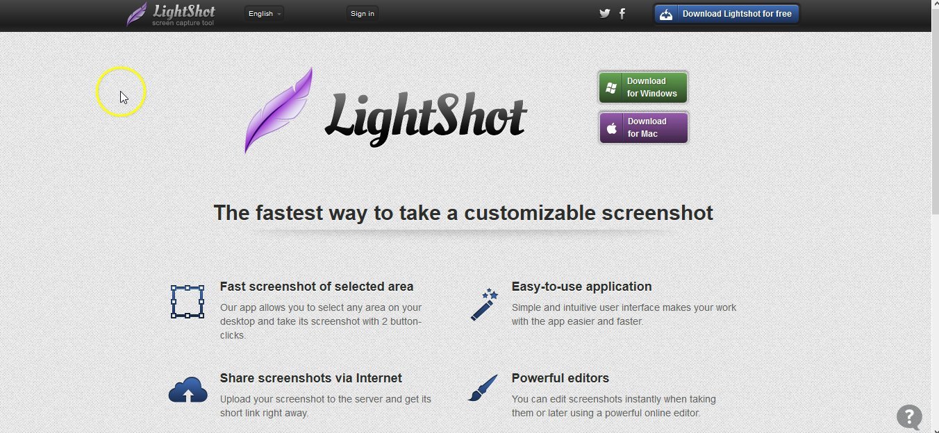 LightShot screen
