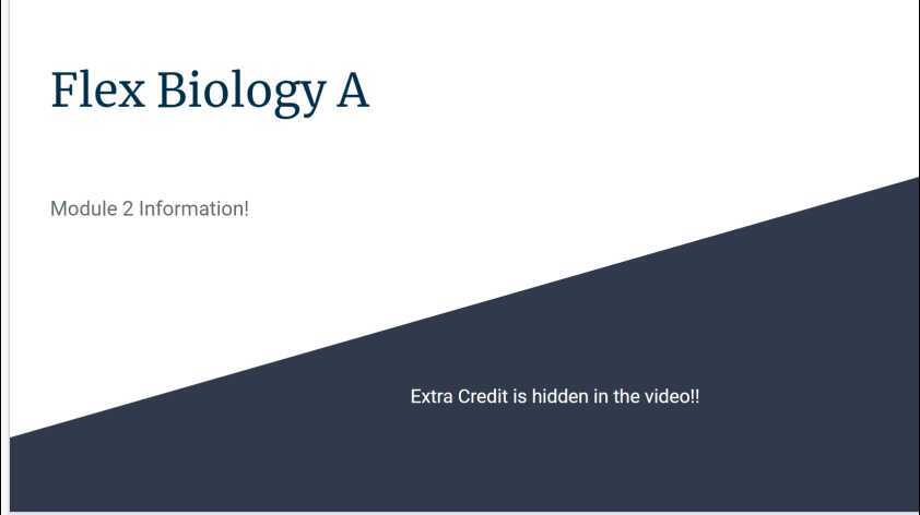 Flex Bio A Module 2 Intro