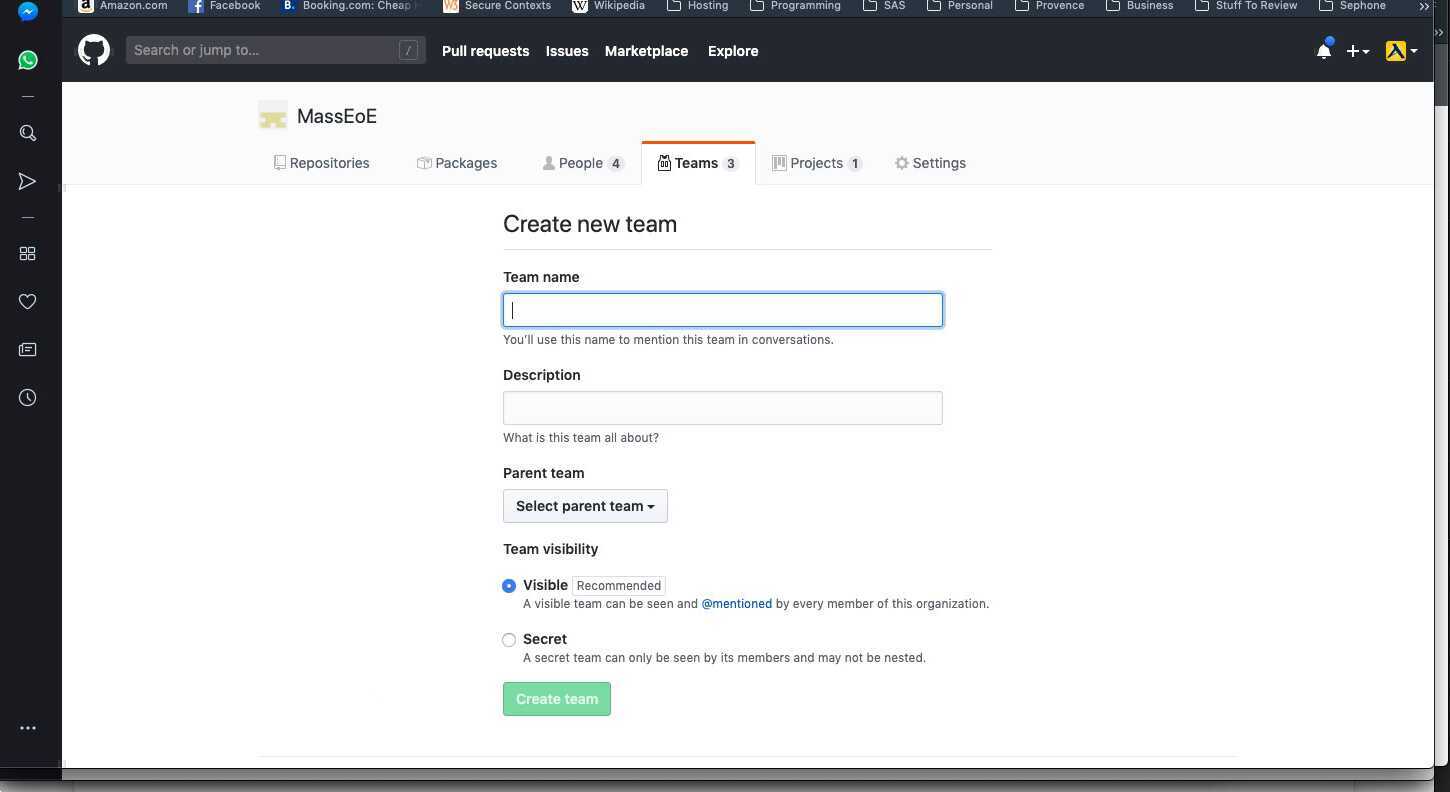 EoE GitHub Teams Overview