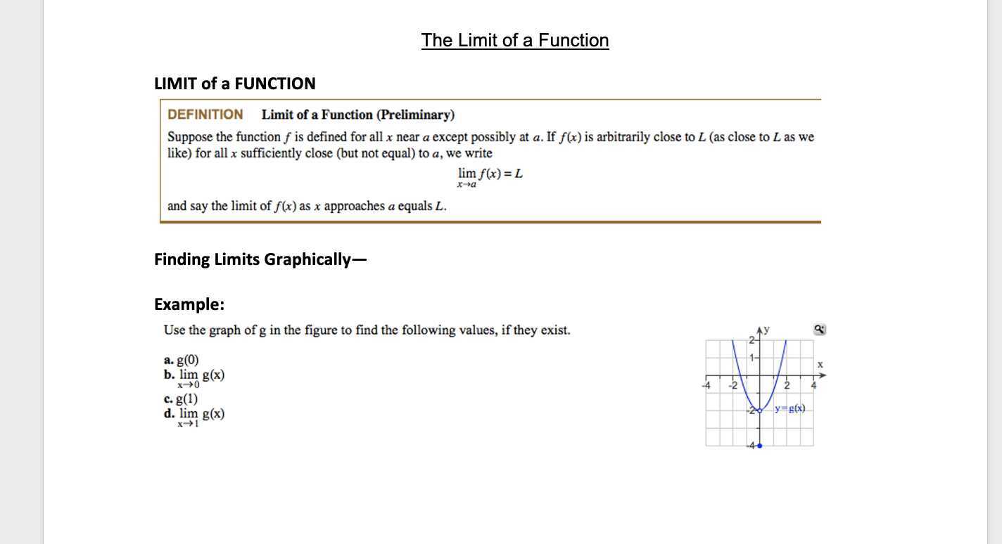 Calculus 1: The Limit of a Function
