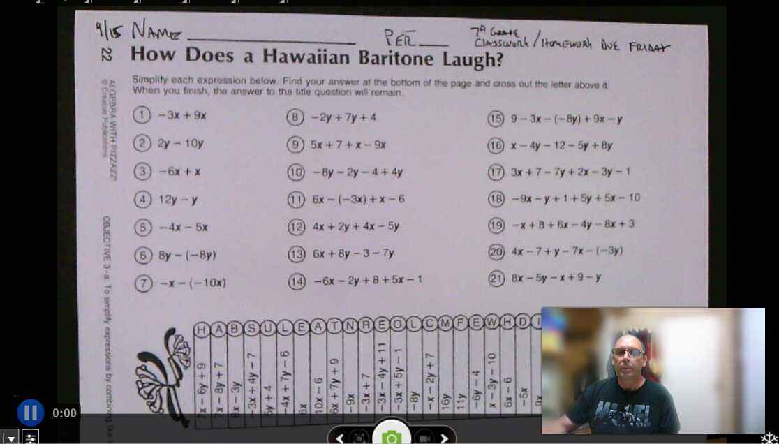 How Does A Hawaiian Baritone Laugh Math Worksheet