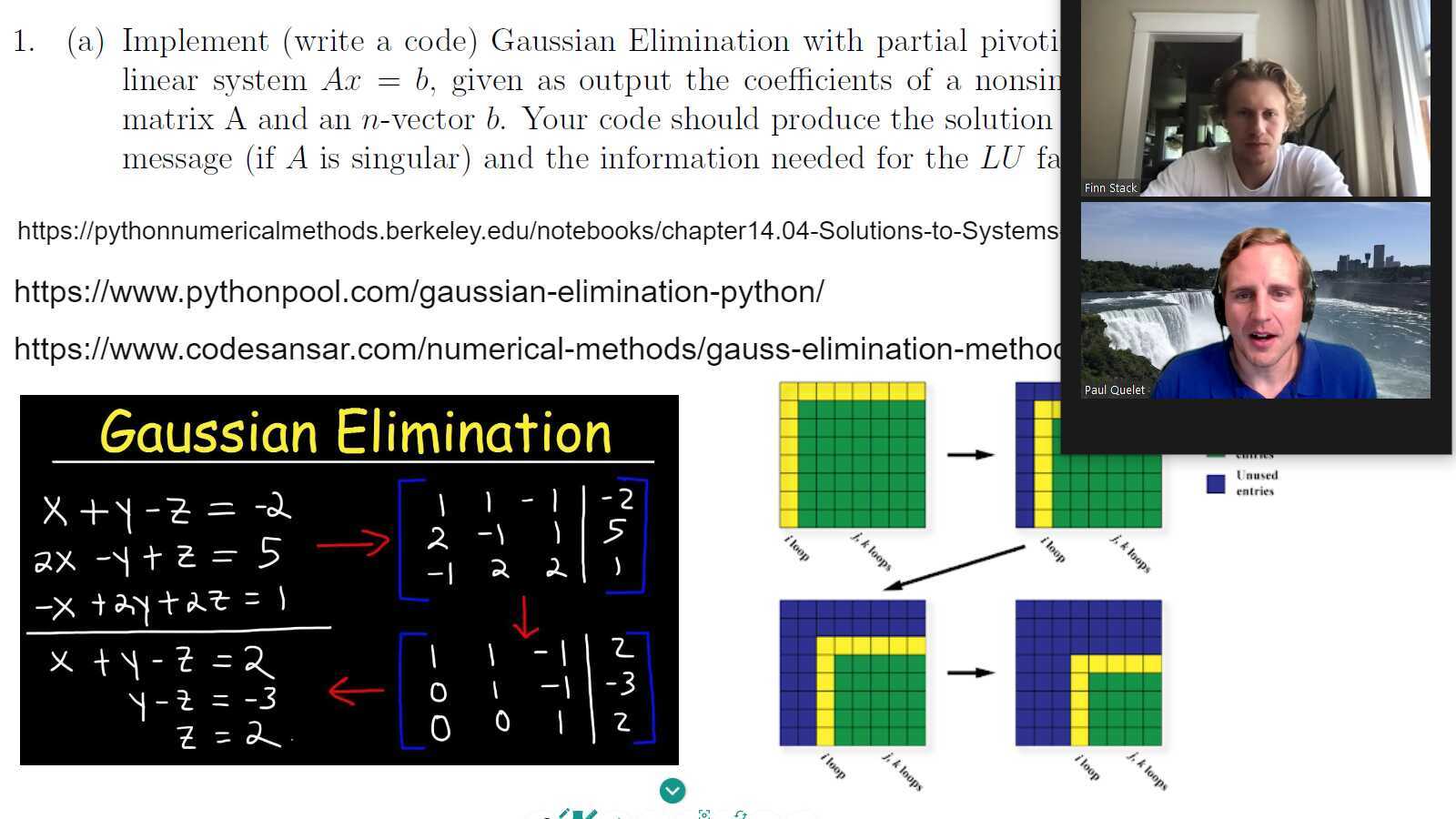Numerical Analysis, Gaussian Elimination, Python