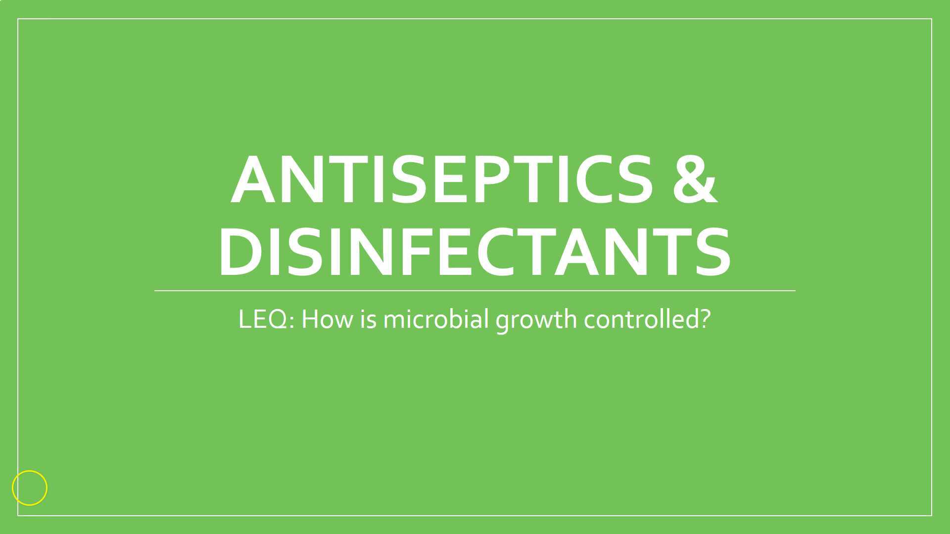 Antiseptics & Disinfectants