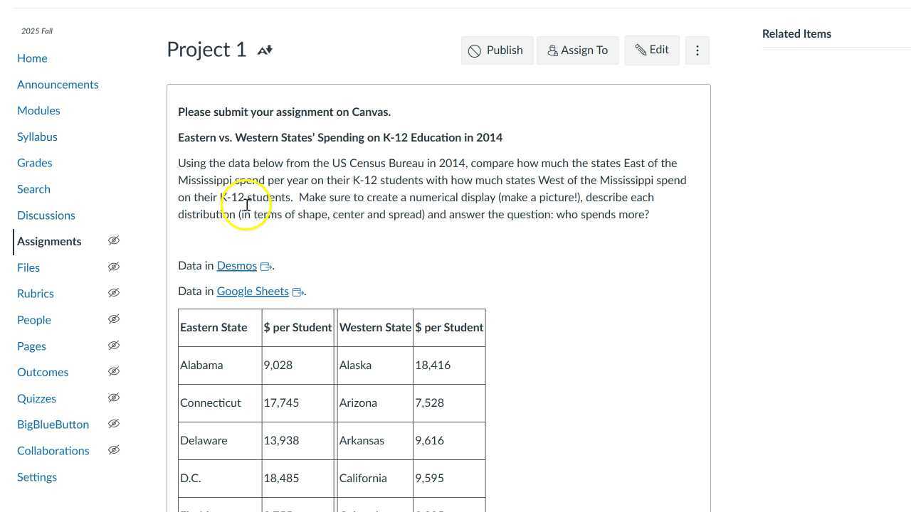 STAT C 1000 Section 06.05 completing project 1