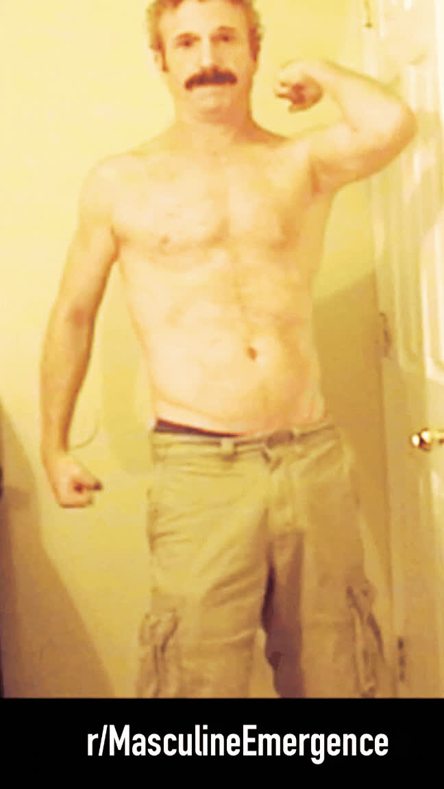 Masculine Emergence Gun pose cargo Gif