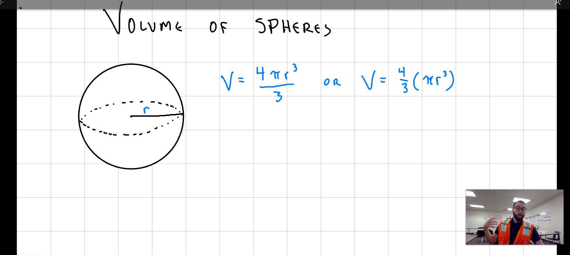 integrate to get volume of 4d sphere