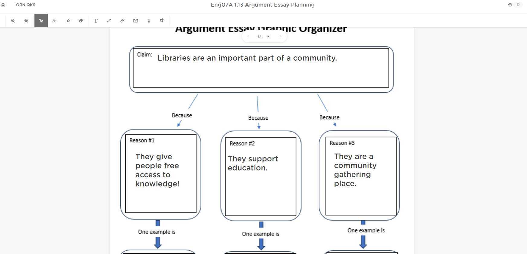 Completing Argument Graphic Organizer/Research