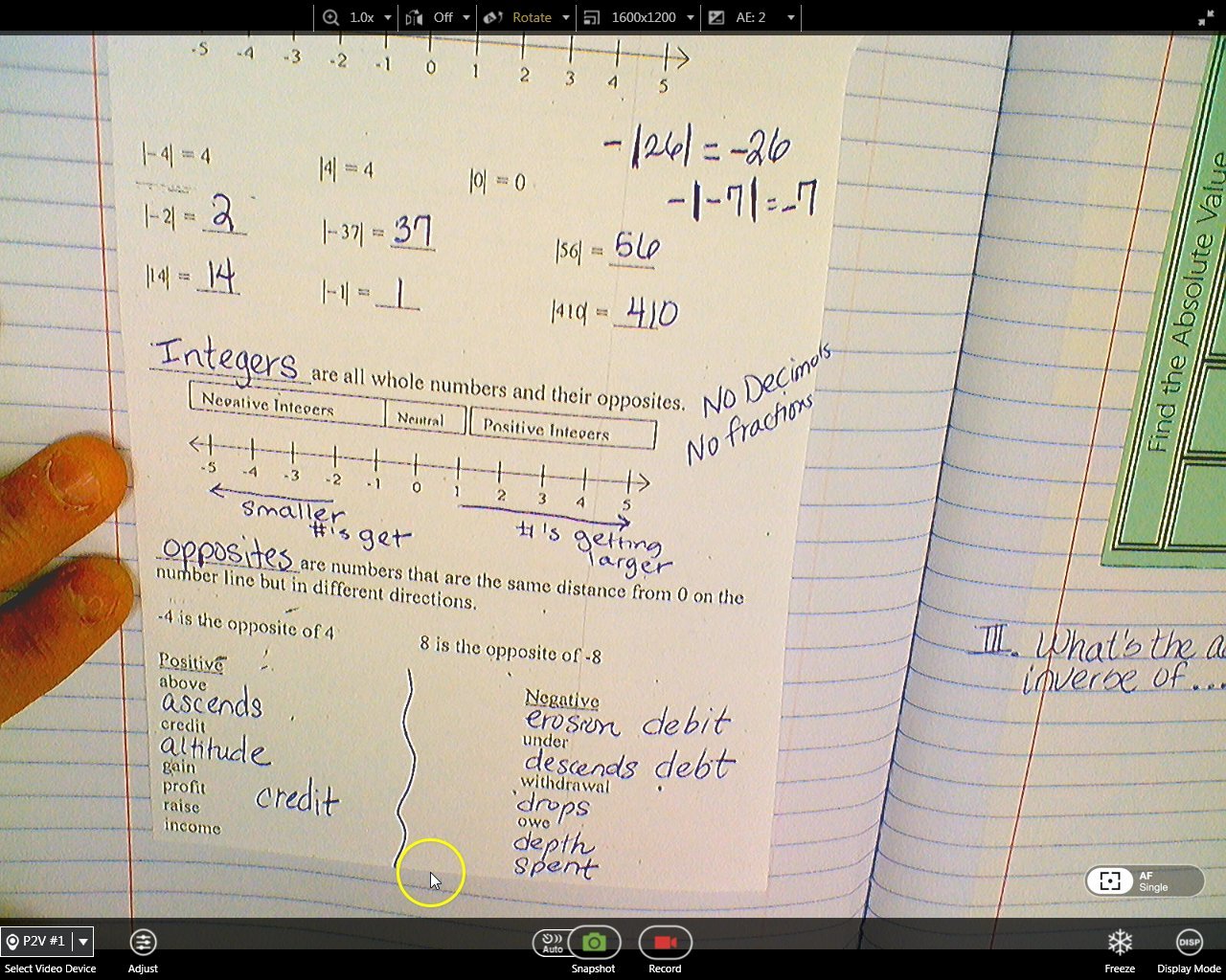 integers & absolute value part 2