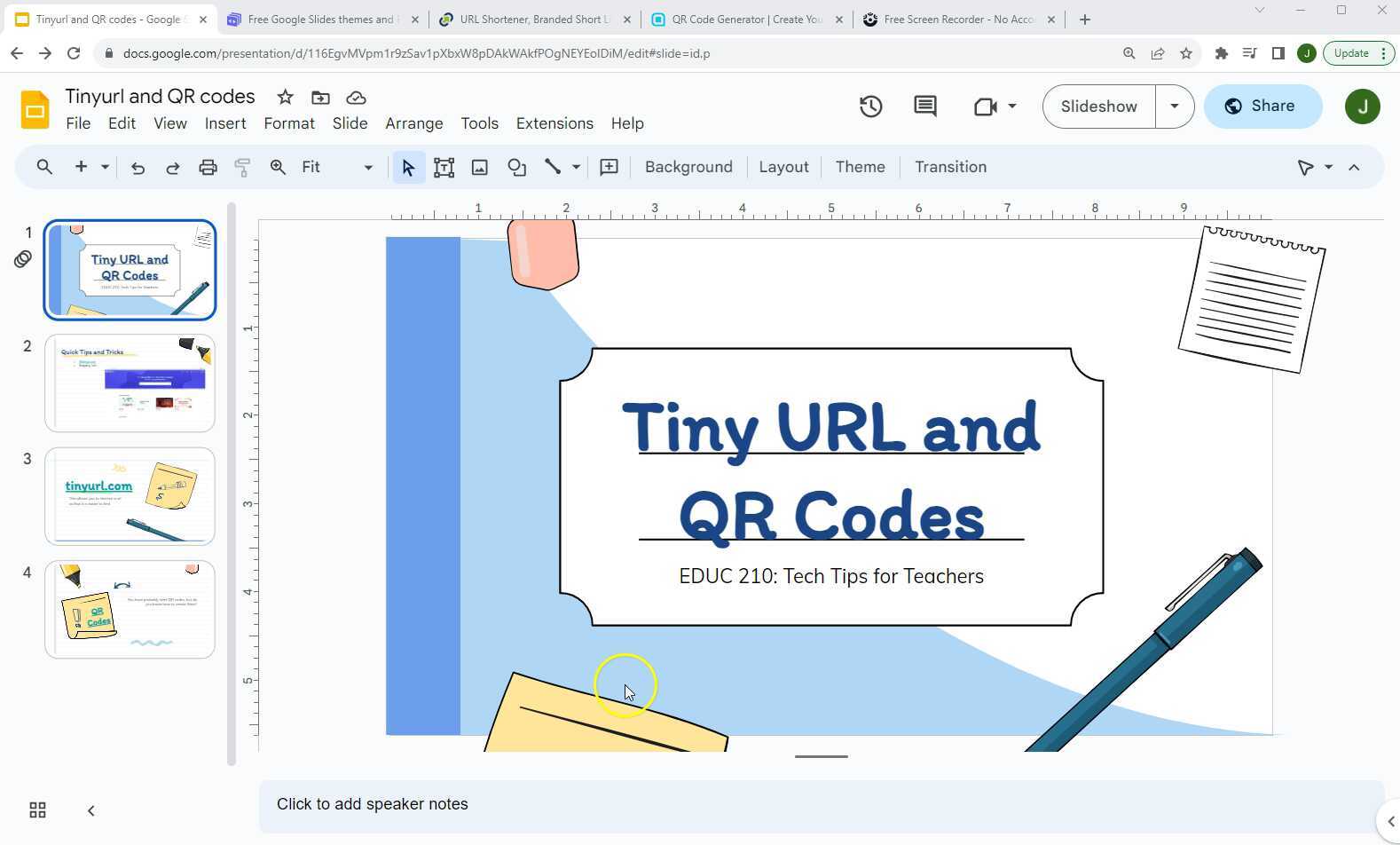 Tinyurl and QR Codes