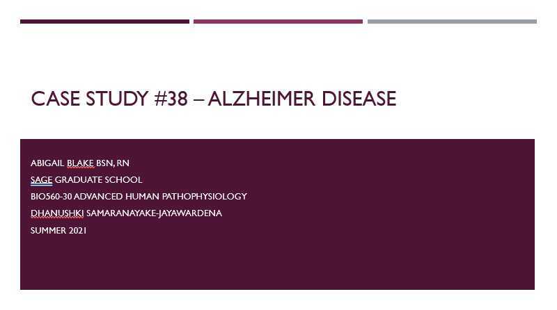 alzheimer's disease patient case study