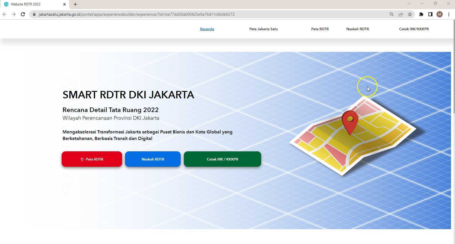 A Mengoprasikan Peta Smart RDTR 2022