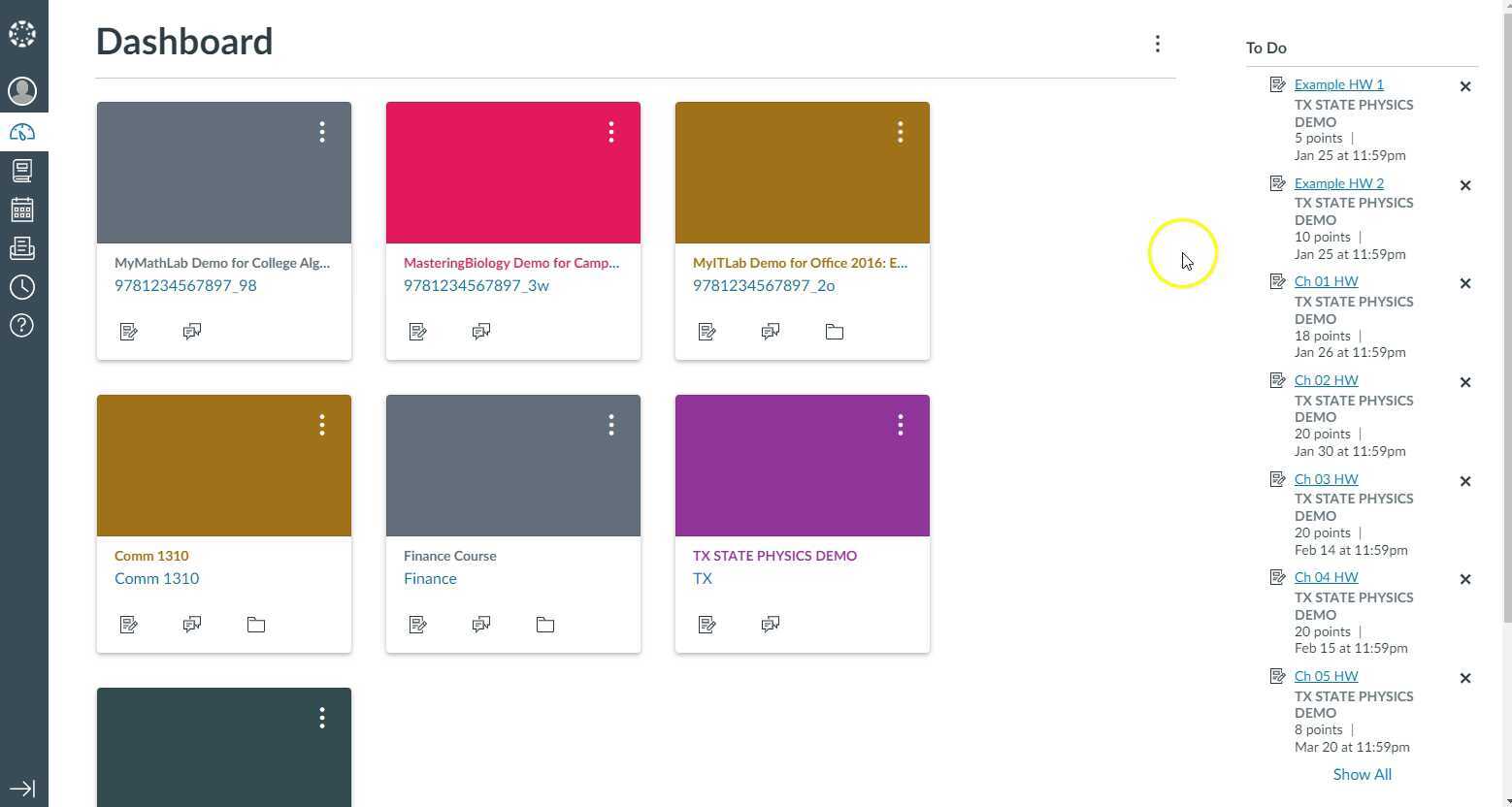 Mastering + Canvas Student Experience