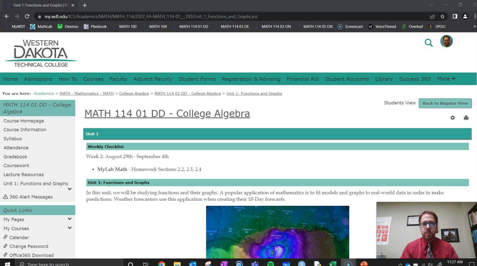 Math 114 unit 1 project linear regression