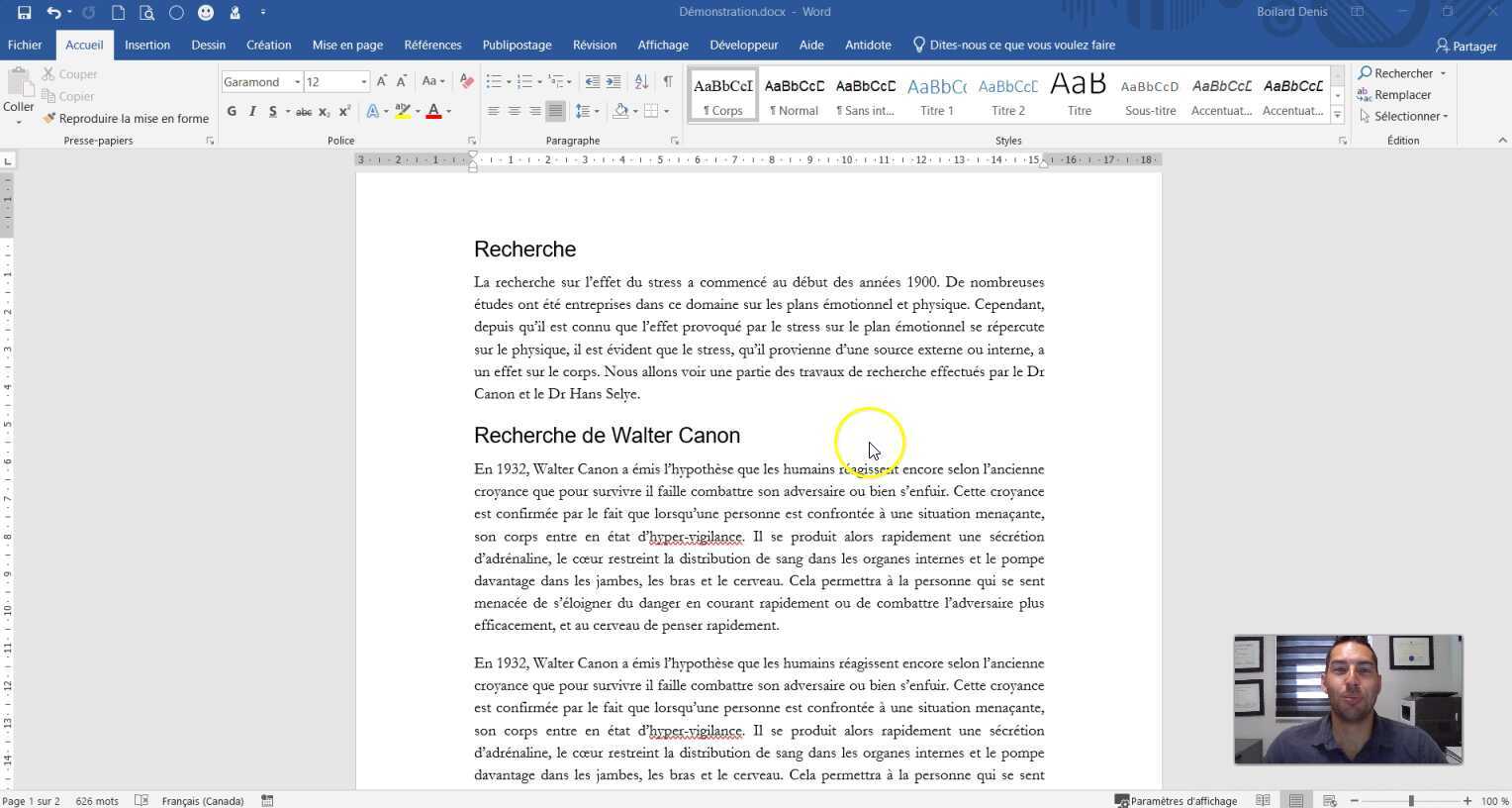 Sélectionner du texte, copier, coller, couper et le Pressepapiers