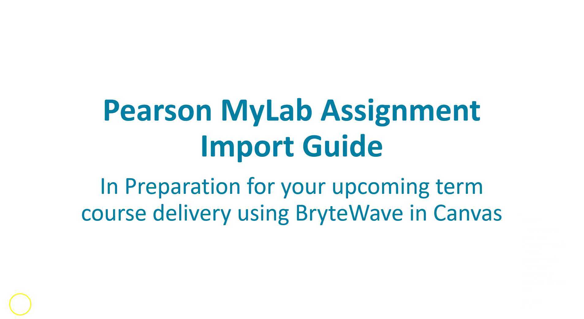 Pearson MyLab Assignment Import Guide