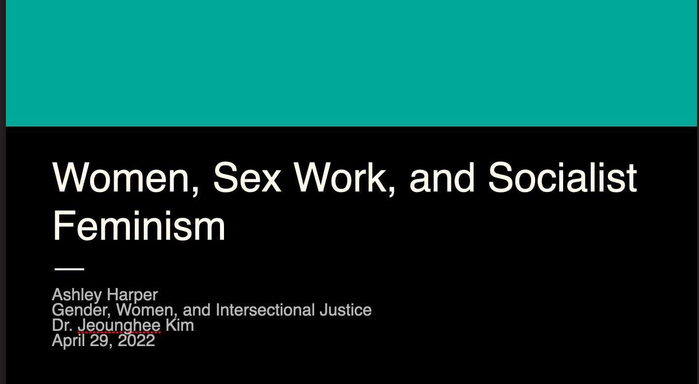 Womensex Work And Socialist Feminism