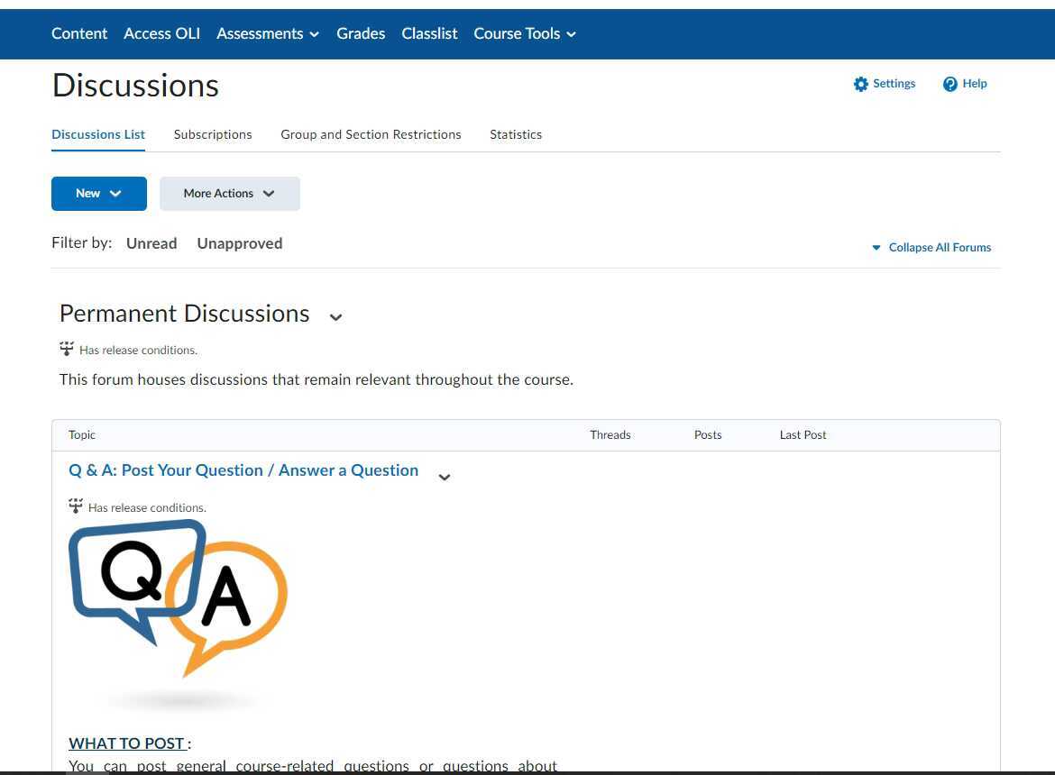 Statistics Utilizing the Discussion Board