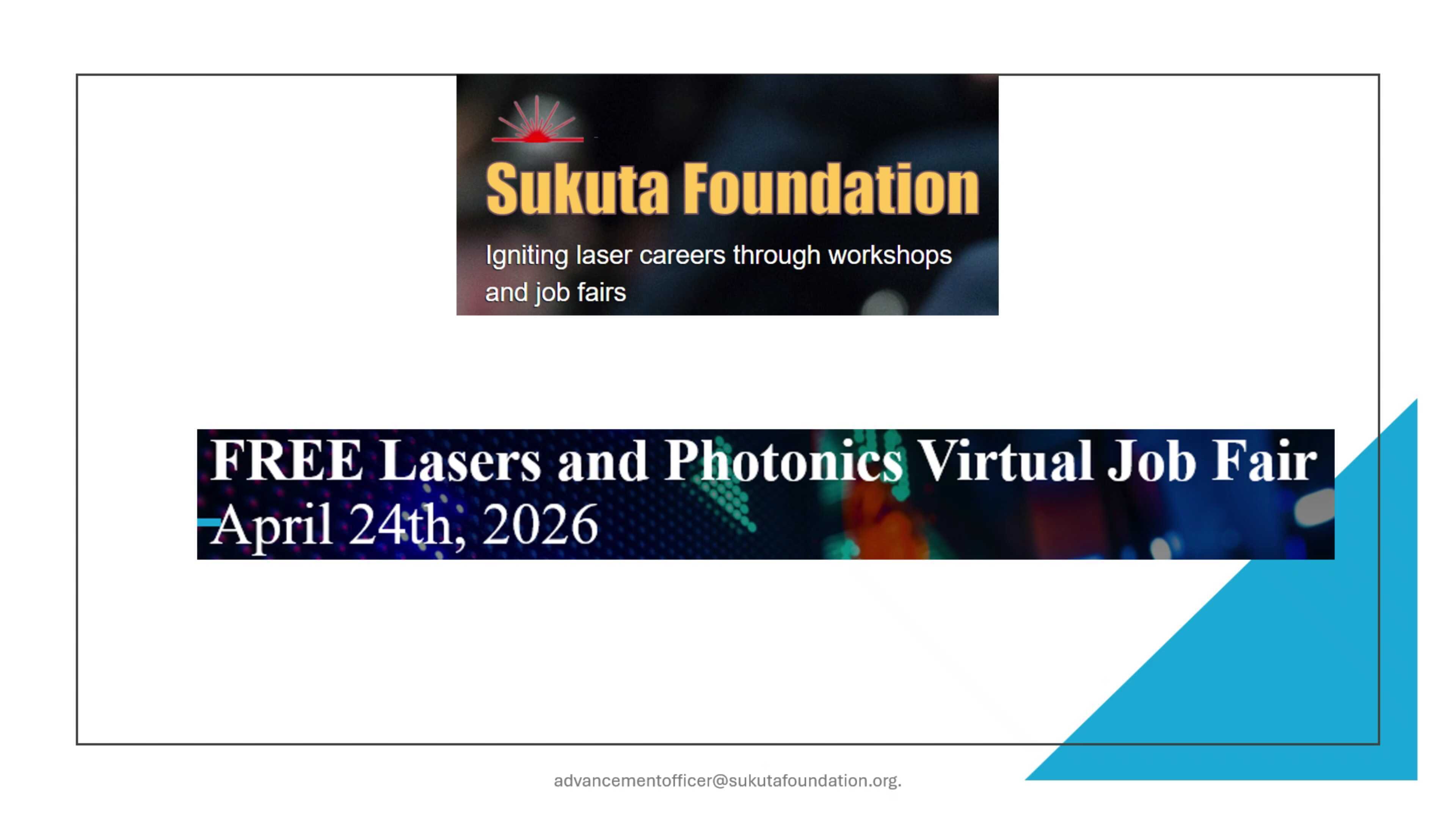 Virtual Job Fair: Opportunities in Photonics and Semiconductor Industries