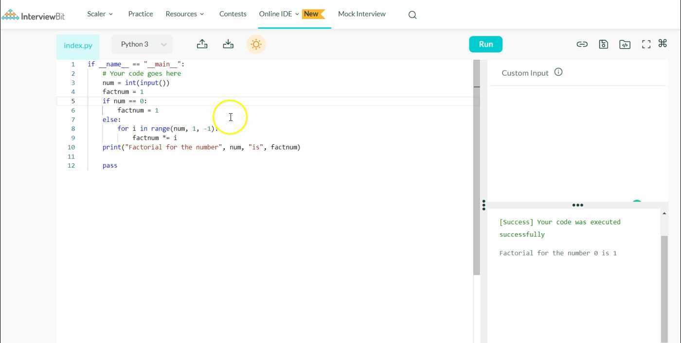 Factorial Code in Python