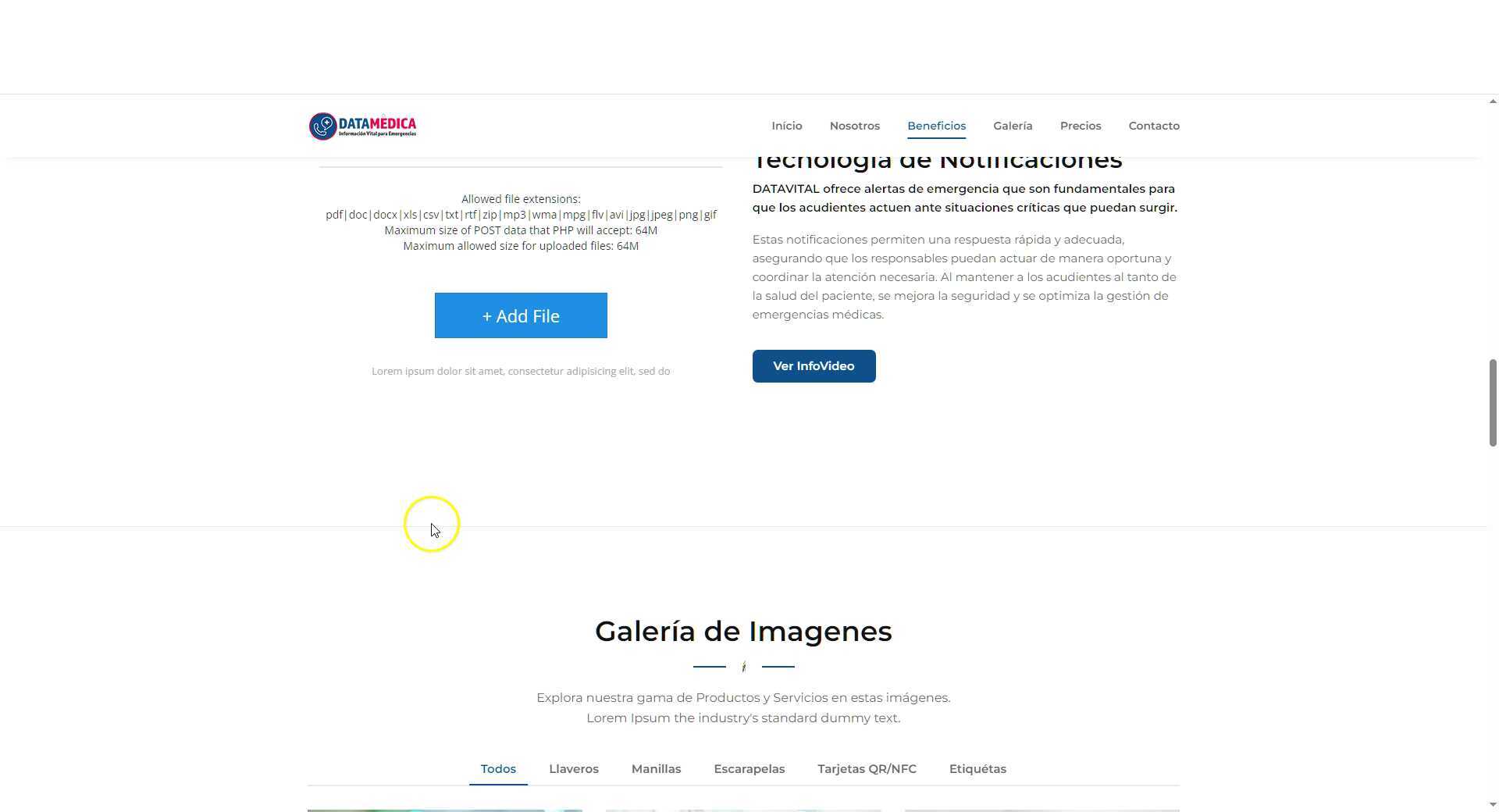 Integración de módulo para administrar archivos