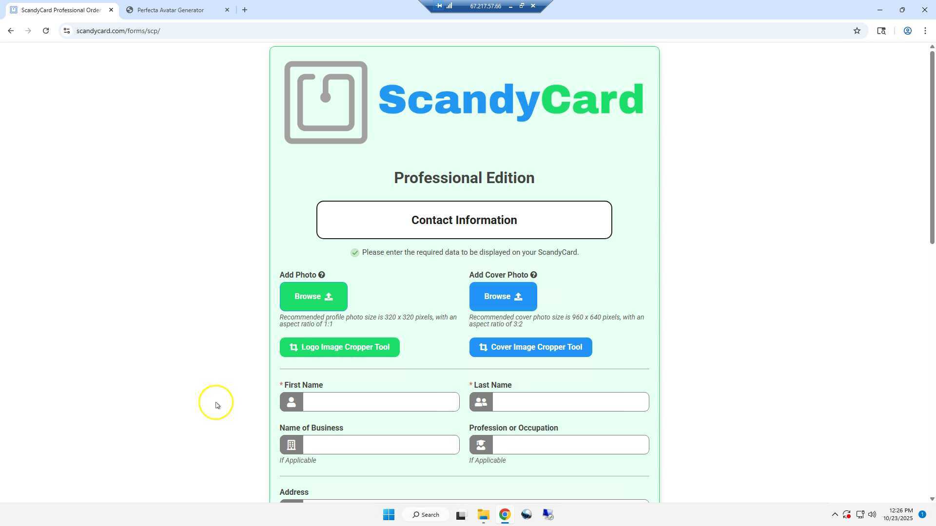 Creating a Digital Business Card