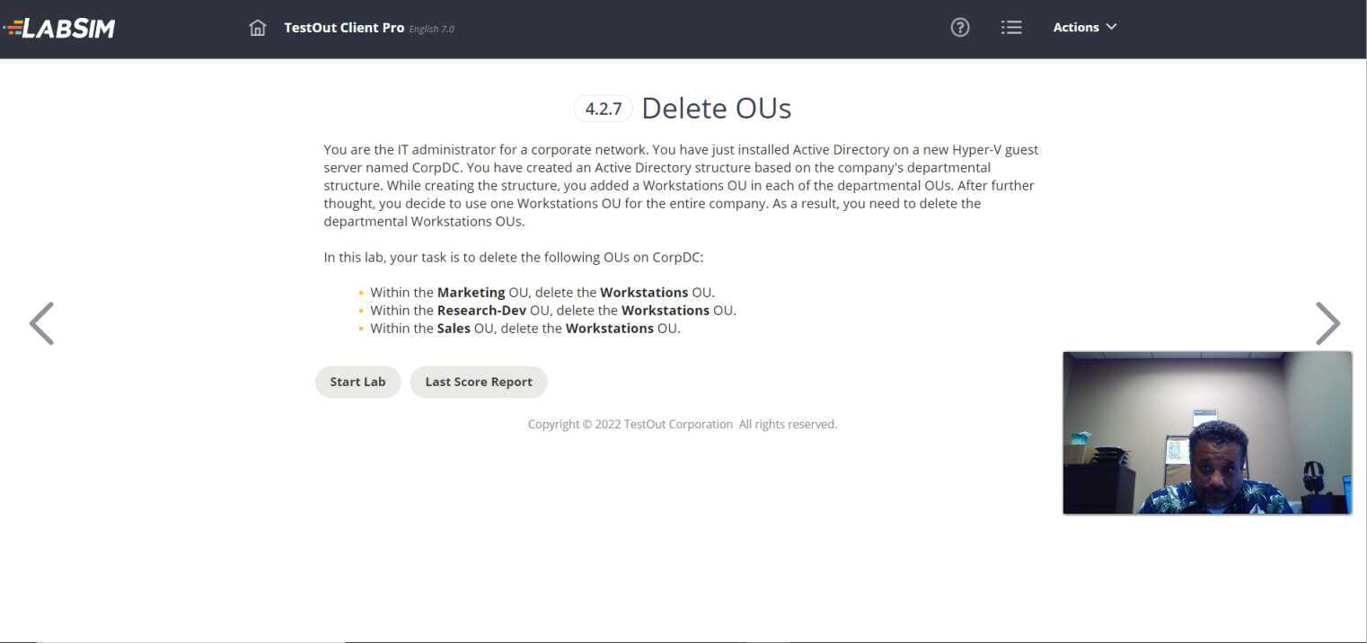 4.2.7 Delete OUs
